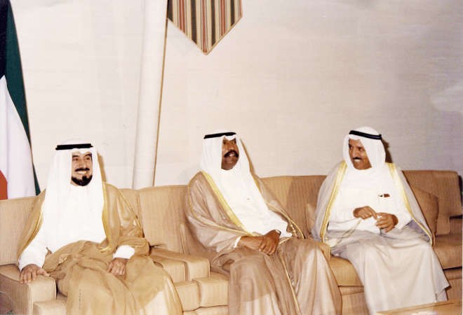 صاحب السمو الامير الشيخ صباح الاحمد مع امير القلوب والامير الوالد رحمهما الله﻿