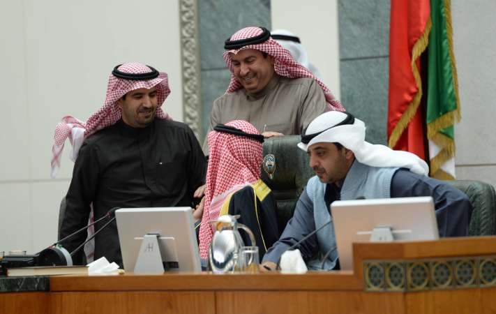 الغانم مع ممحمد الهدية وسيف العازمي هاني الشمري