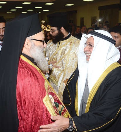 ترحيب بممثل صاحب السمو الامير من البطريرك يوحنا العاشر