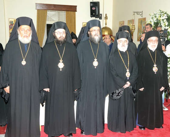 السادة المطارنة المشاركون في حفل التنصيب