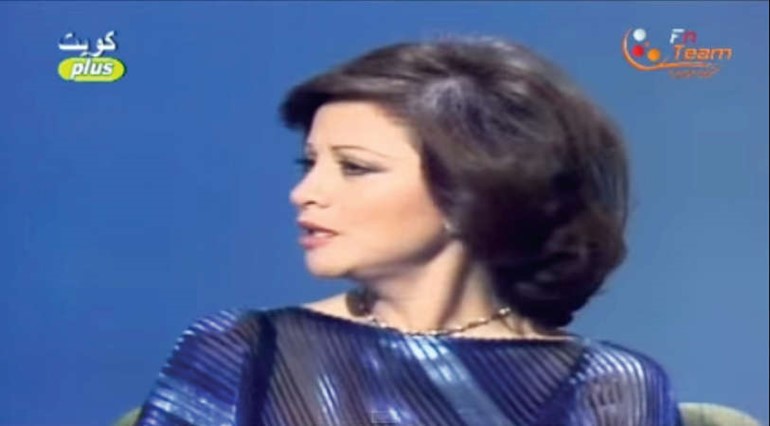  فاتن حمامة في لقاء مع التلفزيون الكويتي سنة 1977﻿