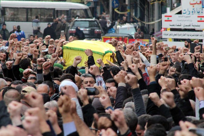 تشييع القيادي في حزب الله جهاد عماد مغنية في الضاحية الجنوبية امس محمود الطويل