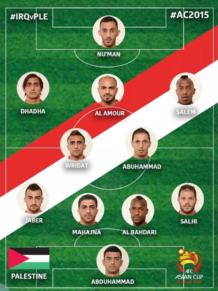 مباراة العراق وفلسطين 