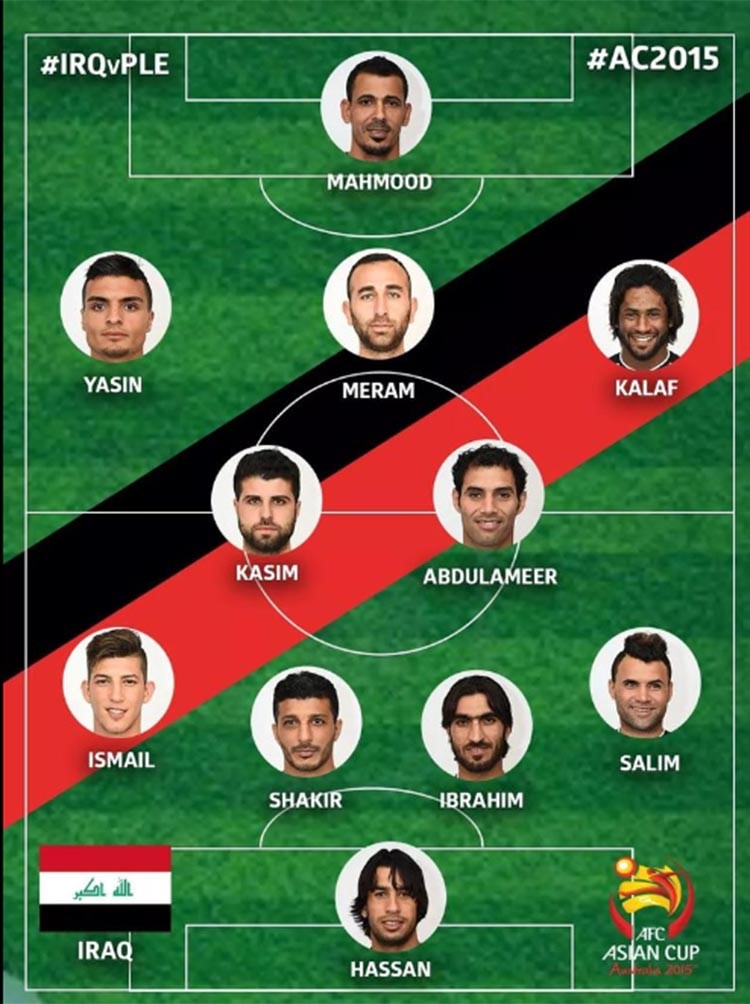 مباراة العراق وفلسطين 
