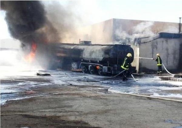 بالصور.. وفاة صاحب محطة وقود سعودي بعد مشاهدته اندلاع حريق في محطته
