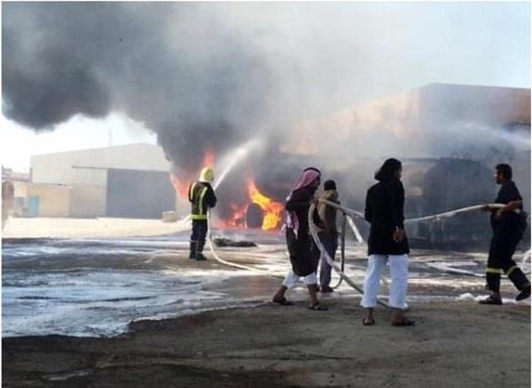 بالصور.. وفاة صاحب محطة وقود سعودي بعد مشاهدته اندلاع حريق في محطته