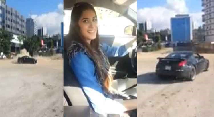بالفيديو.. فتاة لبنانية تقحص بسيارتها بمهارة تفوق الرجال