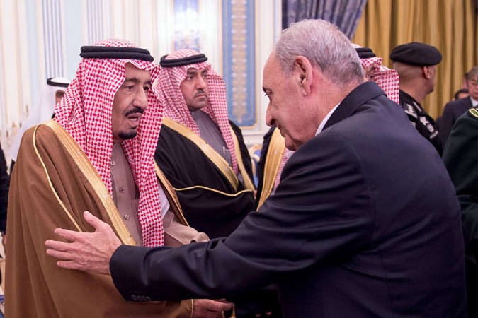 الرئيس نبيه بري مقدما التعازي لخادم الحرمين الشريفينمحمود الطويل ﻿