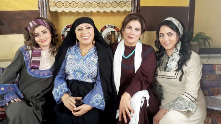 ناهد حلبي في احد اعمالها الفنية﻿