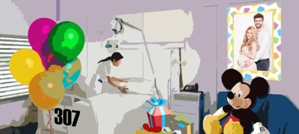 صورة.. غرفة شاكيرا في المستشفى بعد ولادة ابن بيكيه الثاني