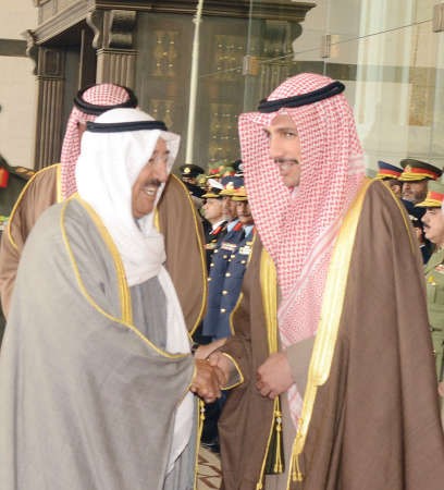 صاحب السمو الامير الشيخ صباح الاحمد ومرزوق الغانم