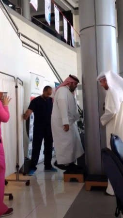 الحملة تواصل جهودها في التعامل مع قياسات وزن وطول المشاركين﻿