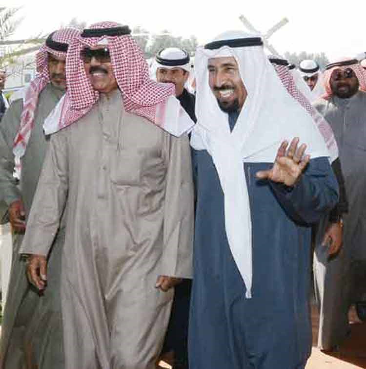  الشيخ علي الجابر مرحبا بسمو ولي العهد الشيخ نواف الاحمد