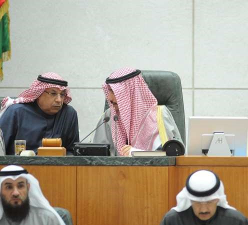 رئيس مجلس الامة مرزوق الغانم ونائب رئيس الوزراء ووزير الدفاع الشيخ خالد الجراح
