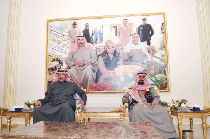 الشيخ صباح الخالد والشيخ علي الجابر قاسم باشا