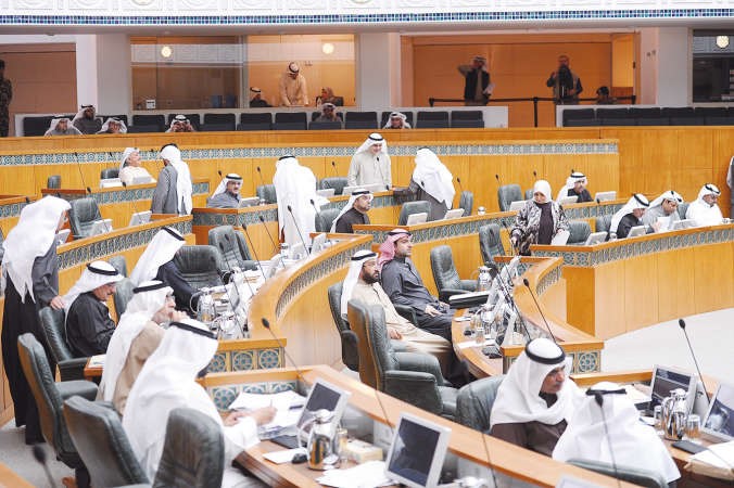 جانب من احدى جلسات مجلس الامة﻿