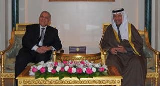 سمو رئيس مجلس الوزراء الشيخ جابر المبارك ورئيس مجلس الوزراء المصري مابراهيم محلب