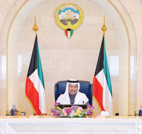 سمو الشيخ جابر المبارك مترئسا اجتماع مجلس الوزراء﻿