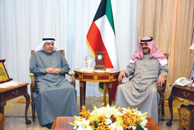 خالد الجارالله مستقبلا السفير السعودي دعبدالعزيز الفايز﻿