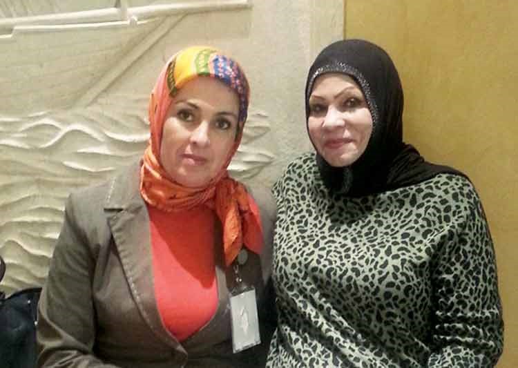 لطيفة الوزاني مع الزميلة ليلى الشافعي