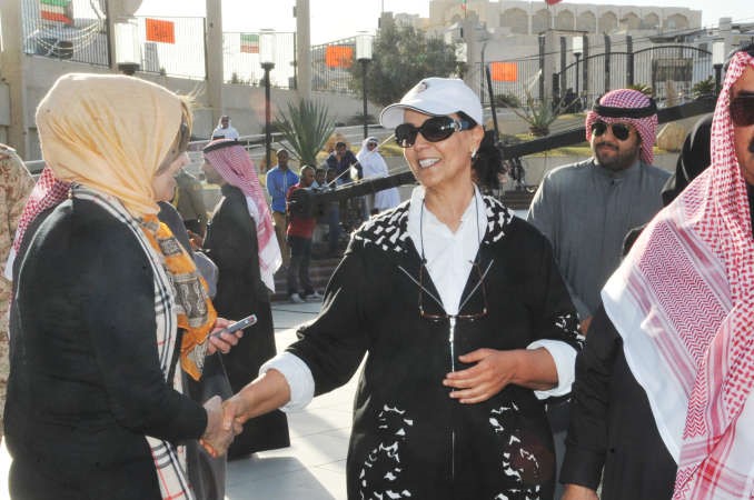 الشيخة امثال الاحمد مع الزميلة هالة عمران
