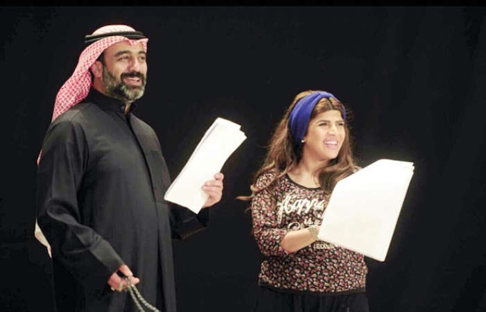 غدير السبتي وخالد امين في بروفات اوبرا ديرة