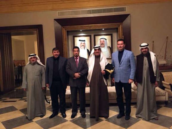 نائب رئيس مجلس الامة مبارك الخرينج خلال لقائه سفيرنا في الاردن دحمد الدعيج 