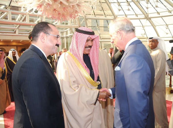 سمو ولي العهد الشيخ نواف الاحمد مستقبلا صاحب السمو الملكي الامير تشارلز