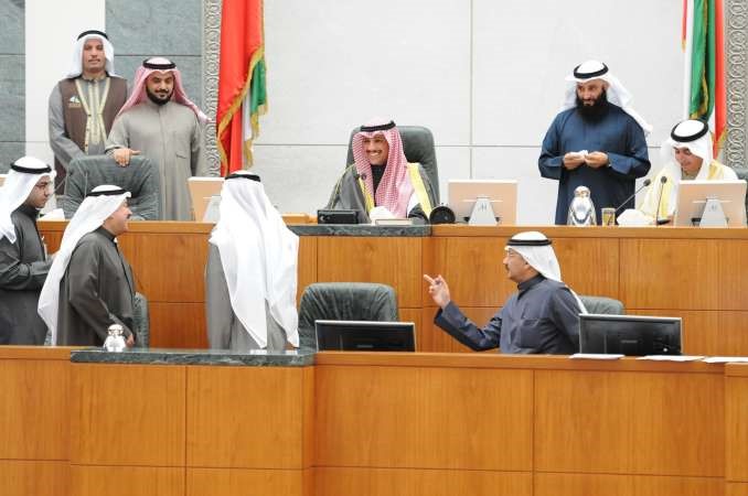 الرئيس مرزوق الغانم وم عادل الخرافي وسعود الحريجي ودمحمد الحويلة وتبدو الامانة العامة	هاني الشمري﻿