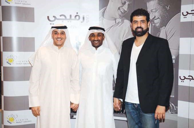 خالد البريكي مع المخرج السينمائي احمد الخلف ومحمد الرباح﻿