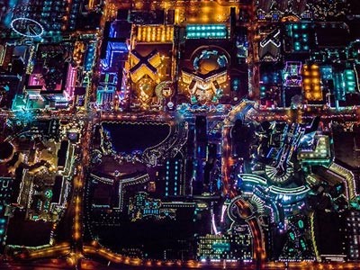 بالصور.. كيف تبدو لاس فيغاس من ارتفاع 11 ألف قدم ليلاً؟