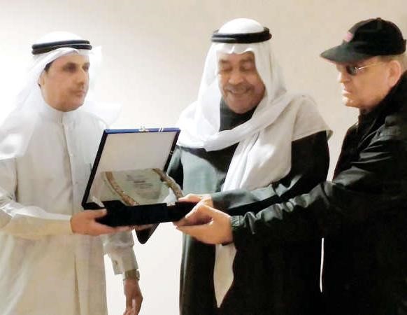 الفنان القدير سعد الفرج اثناء تكريمه