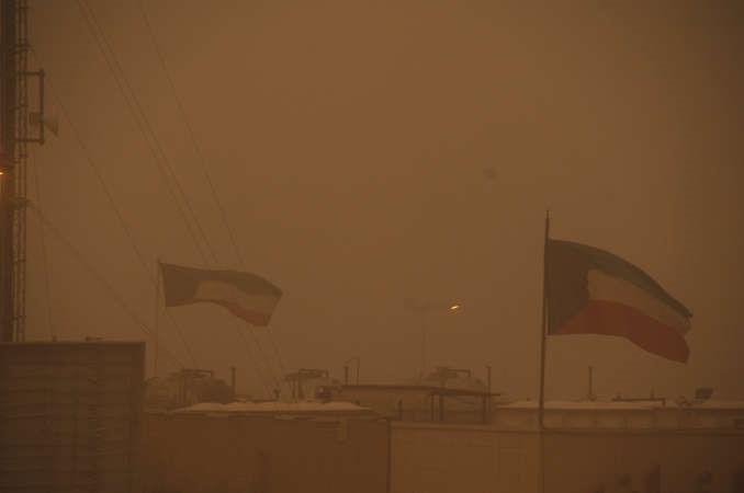 سرعة الرياح بلغت اكثر من 70 كليومترا في الساعة