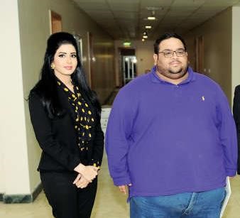 بدر ششتري والمذيعة نجلاء الكندري