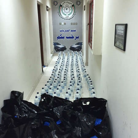 الخمور المضبوطة في شارع عمان