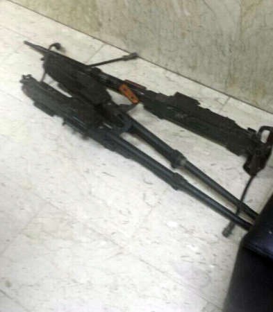 الاسلحة تنوعت بين خفيفة والية وقنابل﻿