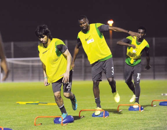 حسين عبدالغني خلال تدريبات النصر