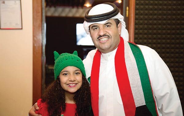 الشيخ دعيج والطفلة الموهوبة شهد العميري