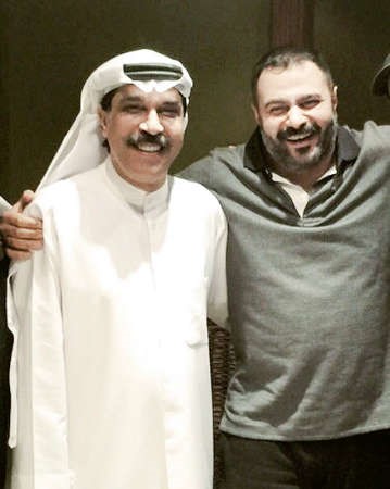 عبدالله الرويشد مع الملحن محمد البعيجان﻿