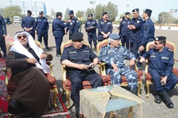 الشيخ احمد النواف والفريق سليمان الفهد واللواء محمود الدوسري واللواء عبدالله المهنا﻿