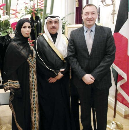 بدر التنيب خلال احتفال سفارة الكويت في سويسرا بالاعياد الوطنية﻿