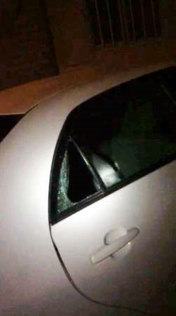 احدى المركبات التي استهدفها قبل ضبطه بدقائق 