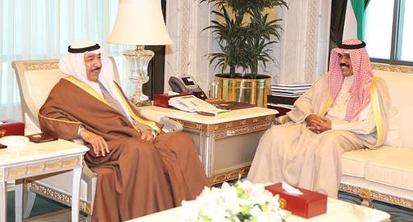 سمو ولي العهد الشيخ نواف الاحمد مستقبلا الشيخ جابر العبدالله﻿
