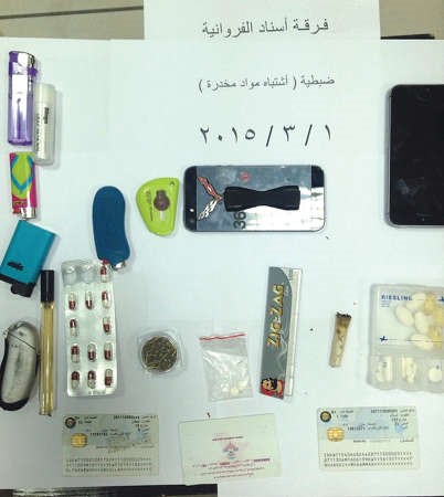 ادوات تعاط ومخدرات ضبطت في الحملات التفتيشية﻿