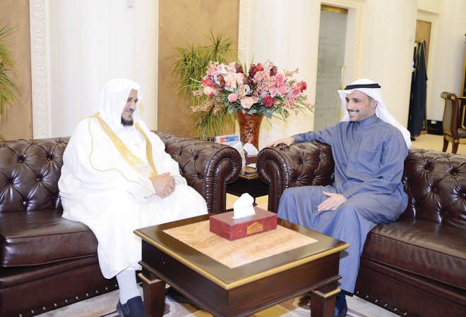 رئيس مجلس الامة مرزوق الغانم مستقبلا دعبدالله المصلح