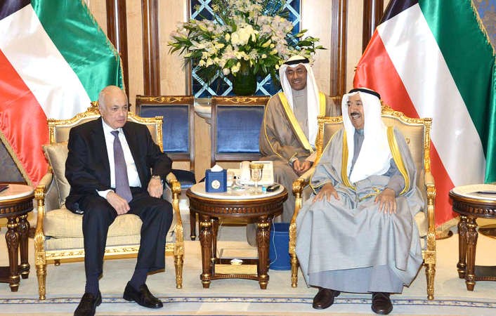 صاحب السمو الامير الشيخ صباح الاحمد مستقبلا د نبيل العربي