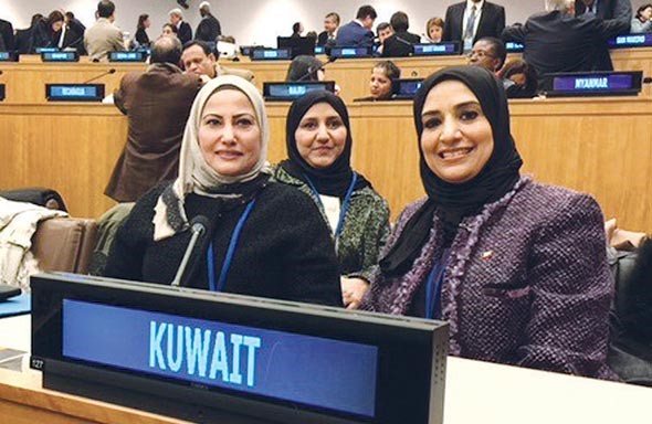 مريم العقيل ومنى الدعاس خلال الدورة 46 للجنة الاحصائية التابعة للامم المتحدة ﻿