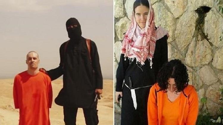 بالصور.. أسخف مرشحة في الانتخابات بالشرق الأوسط تسخر من داعش وتقلد ذبحهم !
