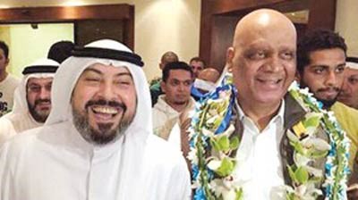 الشيخ طلال الفهد مستقبلا فتحي كميل