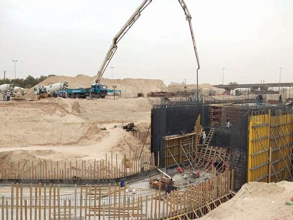 اعمال البنية التحتية لمشروع خزان الدوحة لتجميع مياه الامطار﻿